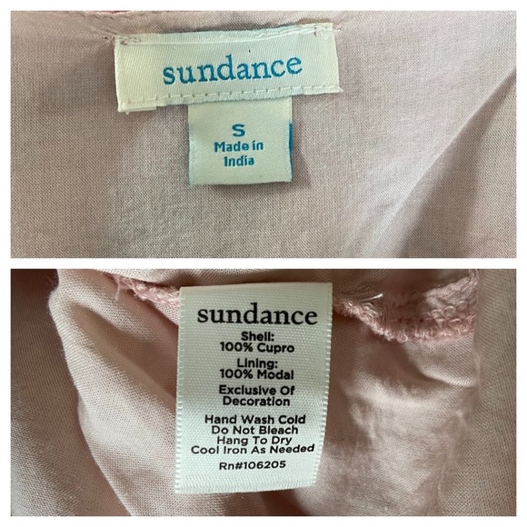 Sundance Gemi Pink Multi Tie Dye Floral Embroidered Dress Cupro Chiffon Size S - Picture 14 of 15